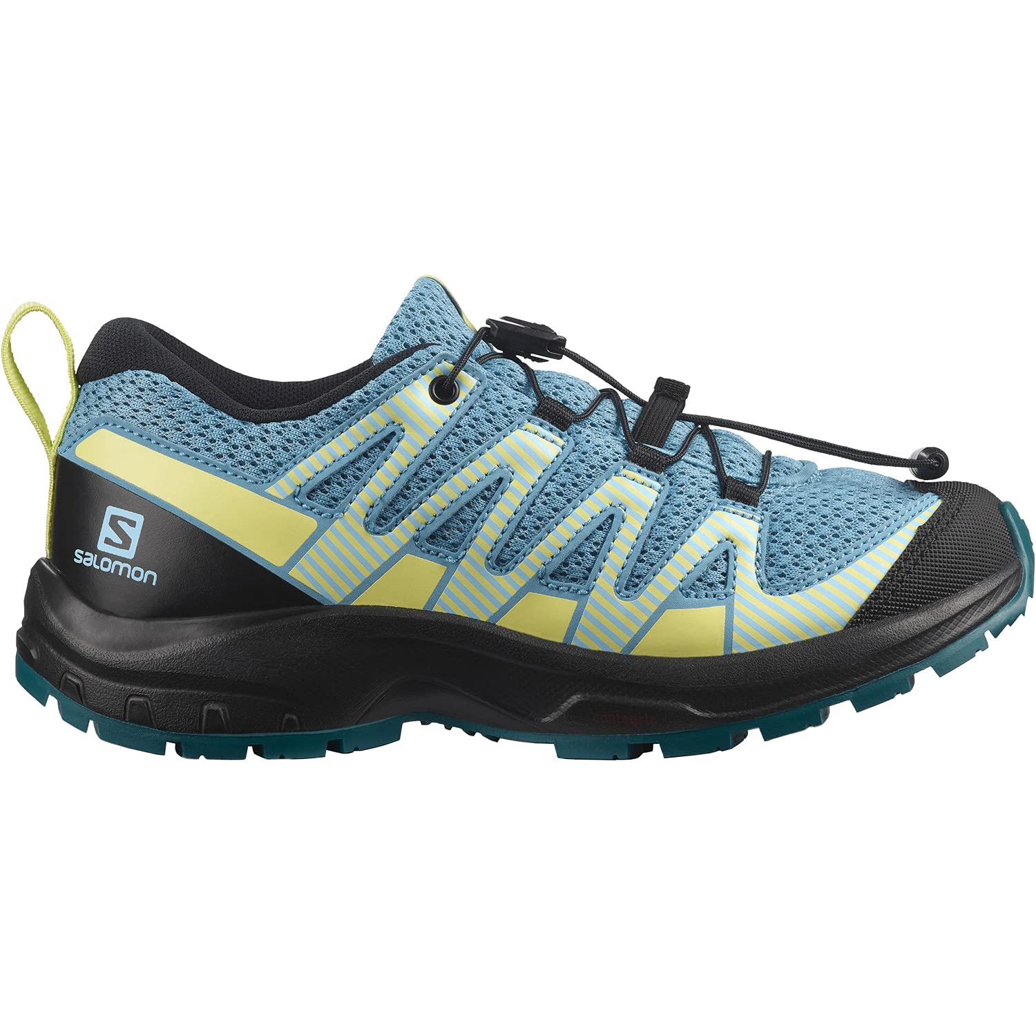 SalomonKid's XA PRO V8 Trail Running Shoes, Delphinium Blue/Black/Charlock, 6 Big Kid
