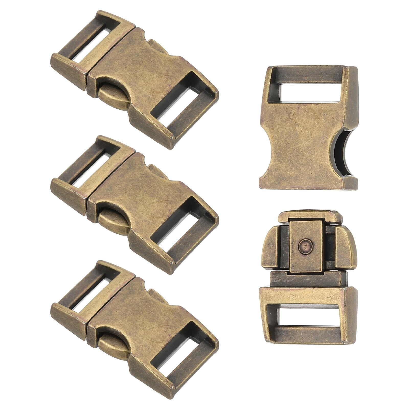 PATIKIL Quick Side Release Buckle, Metal Buckles Replacement No Sewing Snaps Clips Clasps for Webbing