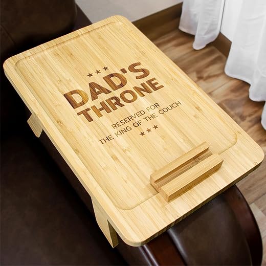Dad's Throne Sofa Tray - Father 's Day Gifts for Dad from Daughter Son, Dad Gifts - Father 's Day Gifts for Husband from Wife - Birthday Gifts for Dad, Dad