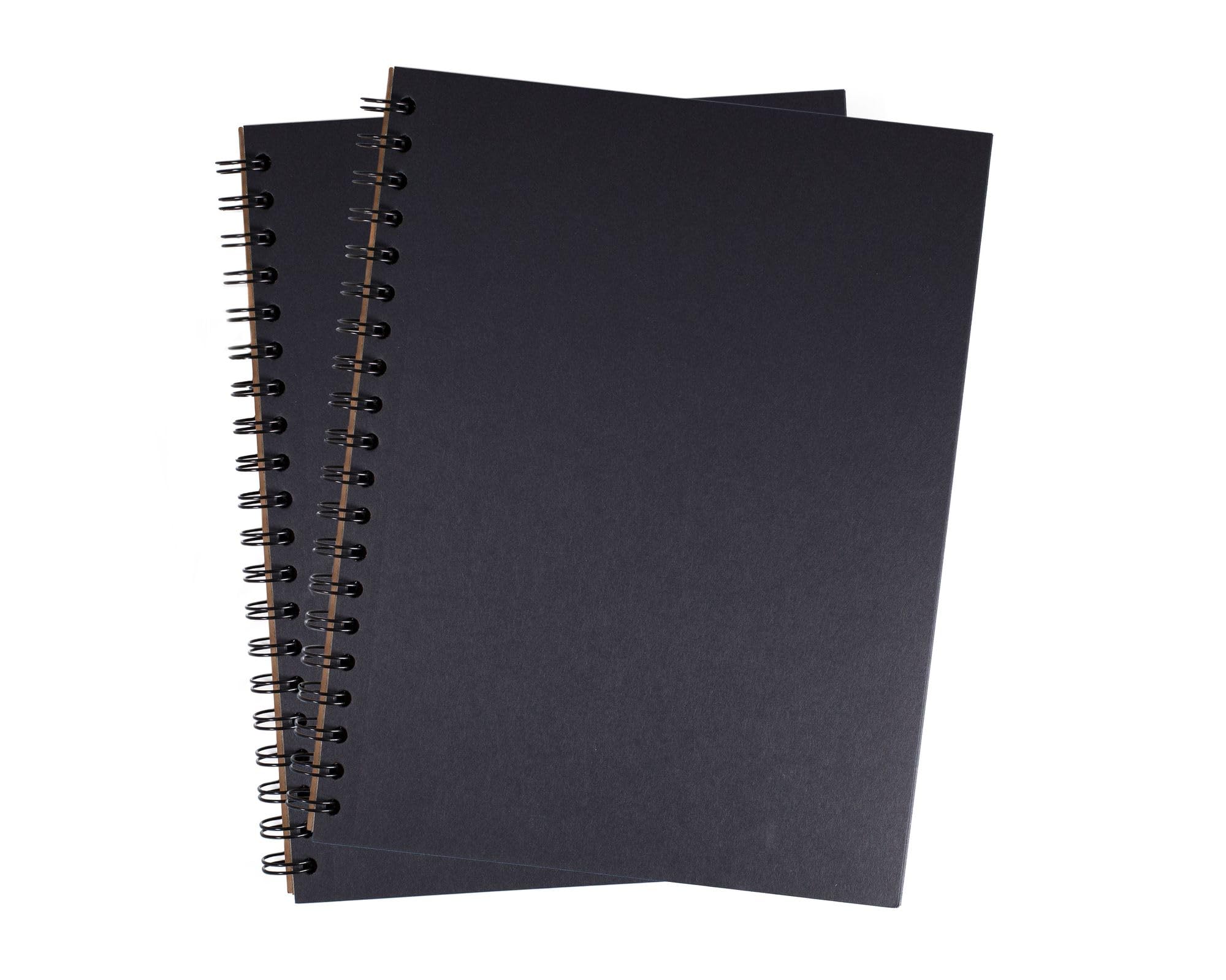 Çizgisiz Karartma Defteri, 20 x 25 cm: Spiral Ciltli Siyah Kağıt Defter, 55 Sayfa, Geri Dönüştürülmüş ve Sürdürülebilir, Görsel Not Alma için Renkli Eskiz Defteri, 2'li Set