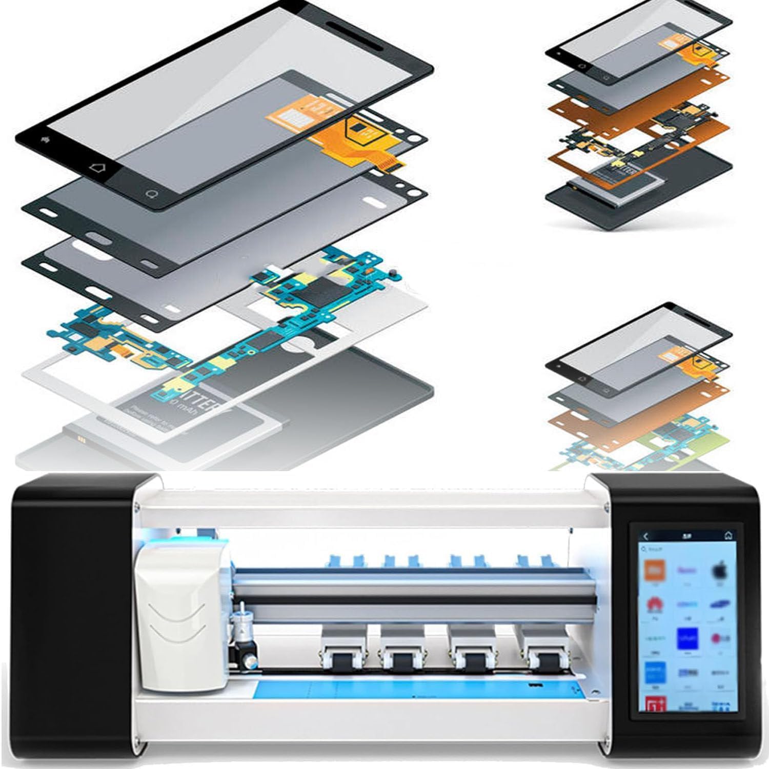 FHRKA Intelligent Film Cutting Machine, Mobile Phone Film Cutting Machine, Mobile Phone Screen Protector Multifunctional Machine Cutting