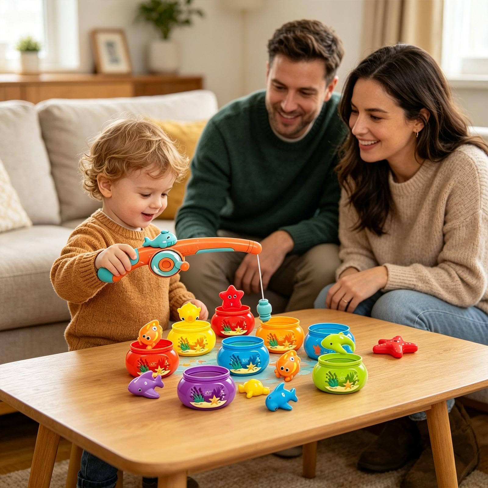 da pesca, giochi educativi acquatici colorati | Giocattoli da pesca magnetici per giochi da tavolo all'aperto, bagno, piscina e viaggi