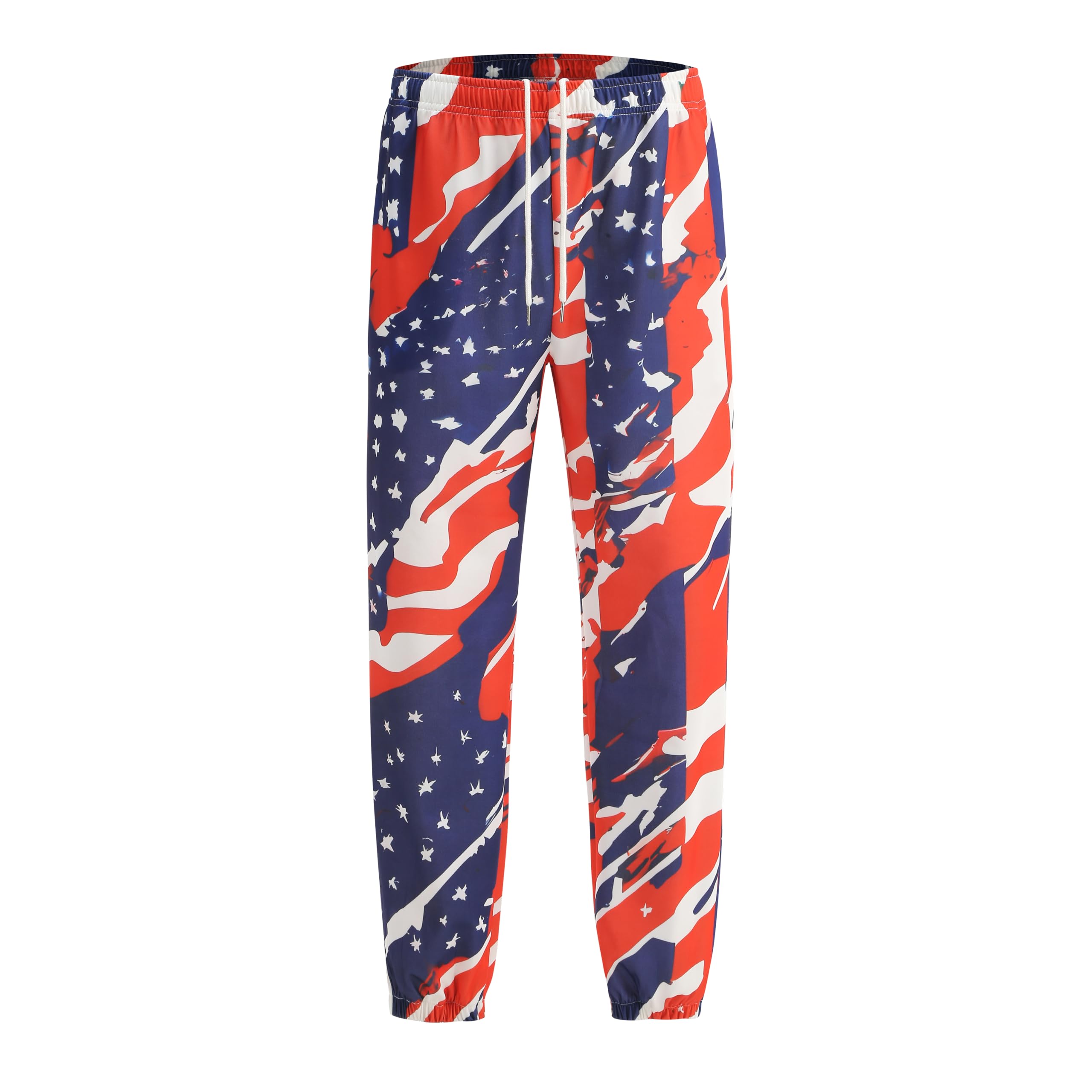 GRAJTCIN American Flag Pants Unisex USA Patriotic Joggers Pants Casual Sport Sweatpants Baggy Pants