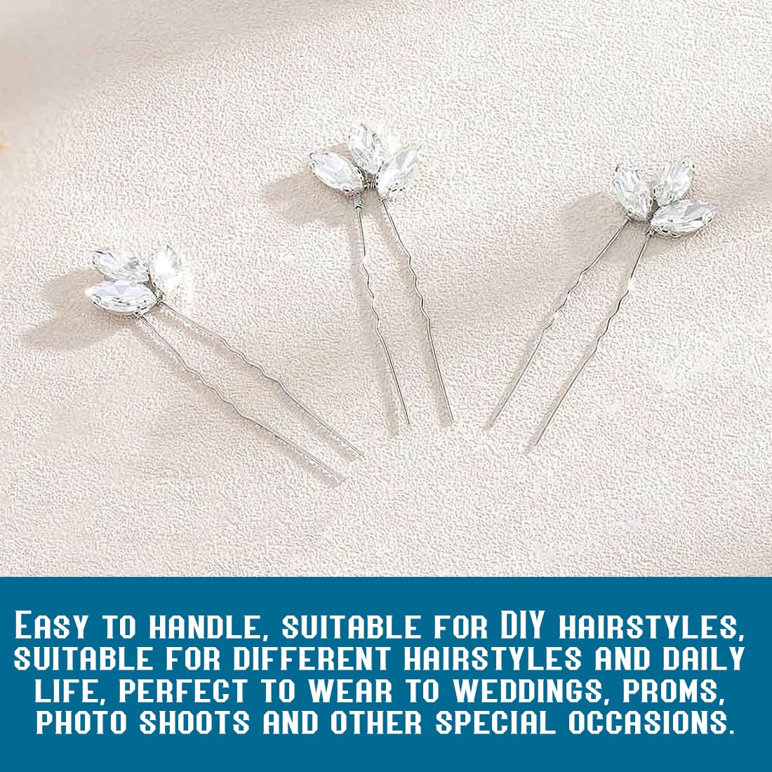 GXGM 5 PCS Forcine per capelli da sposa con cristalli dorati con strass per donne e ragazze