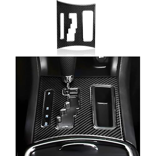 Car Gear Shift Panel Cover Decals for 2011 2012 2013 2014 Dodge Charger Accessories Carbon Fiber Interior Stickers