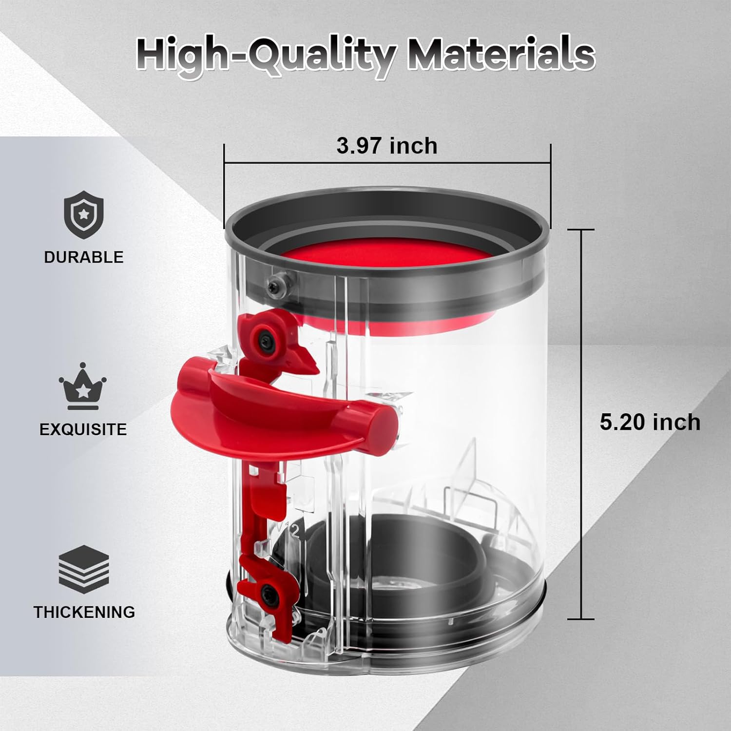 Product dimensions of the dust bin replacement