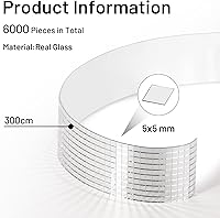 Vista 4 de PP OPOUNT 6000 azulejos de discoteca, 1 rollo de calcomanías de bola de discoteca de 0.197 x 0.197 in, azulejos de espejo de bola de discoteca