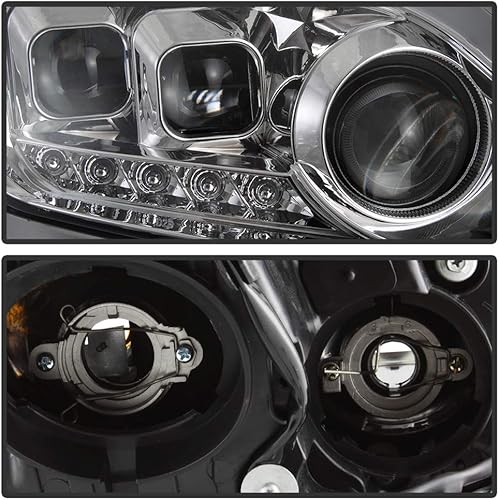 Miniatura 3 de Faros DRL de tubo de luz LED para Infiniti G37 G37X 08-15 Coupé - Coupé de 2 puertas no AFS HID - Lente cromadatransparente