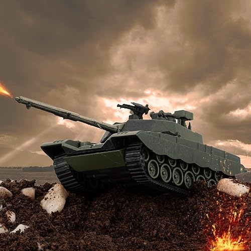 Miniatura 5 de WW2 Army Tank and Army Men Toys Playset, 2 modelos de tanque MBT tipo 98 de China y 10 soldados de juguete para niños