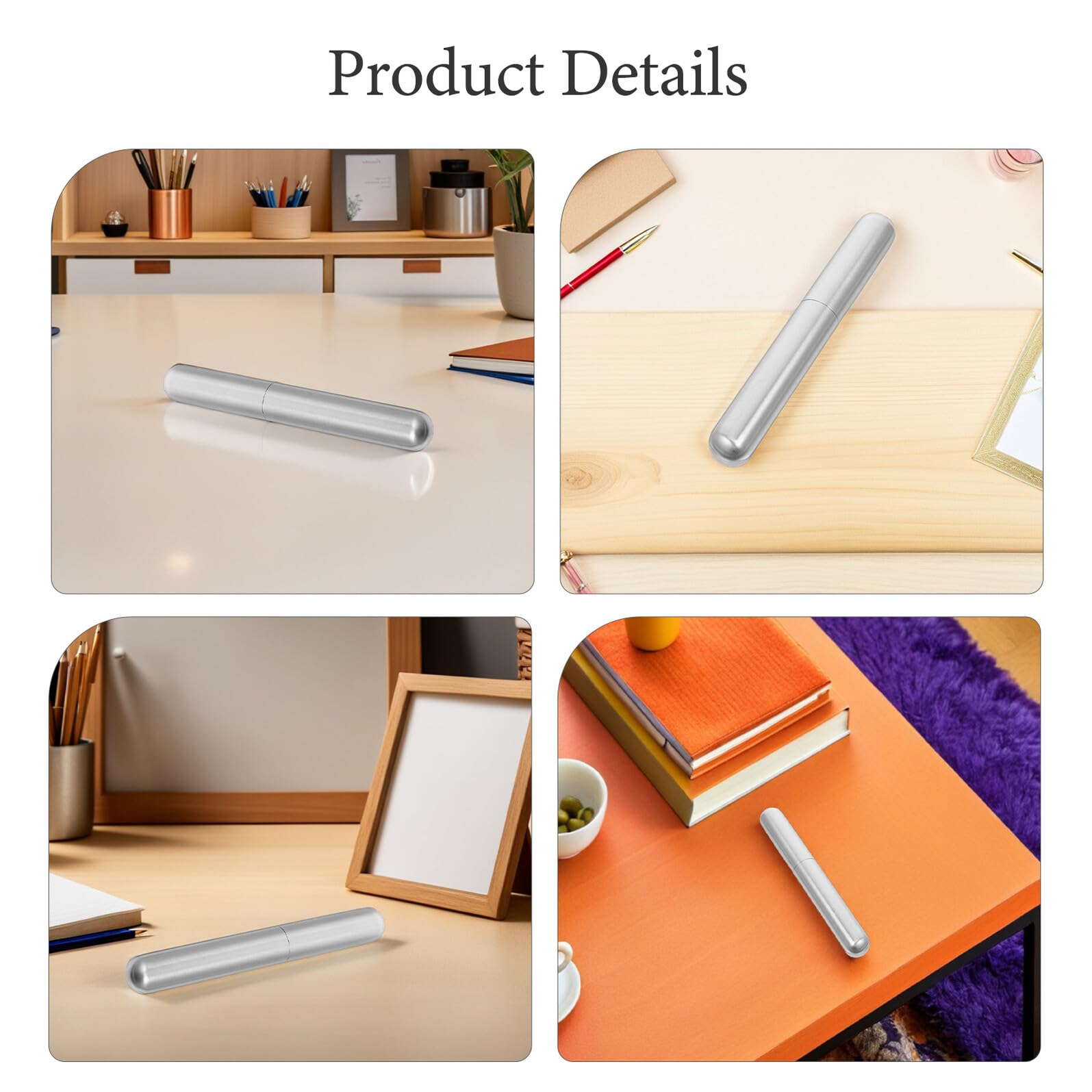 3 Piezas Tubo Humidor de Acero Inoxidable para Cigarro Individual, Estuche Metálico Hermético Control de Humedad, Portátil para Viaje y Almacenamiento Seguro, Pack, 16.8 X 2.2 Cm