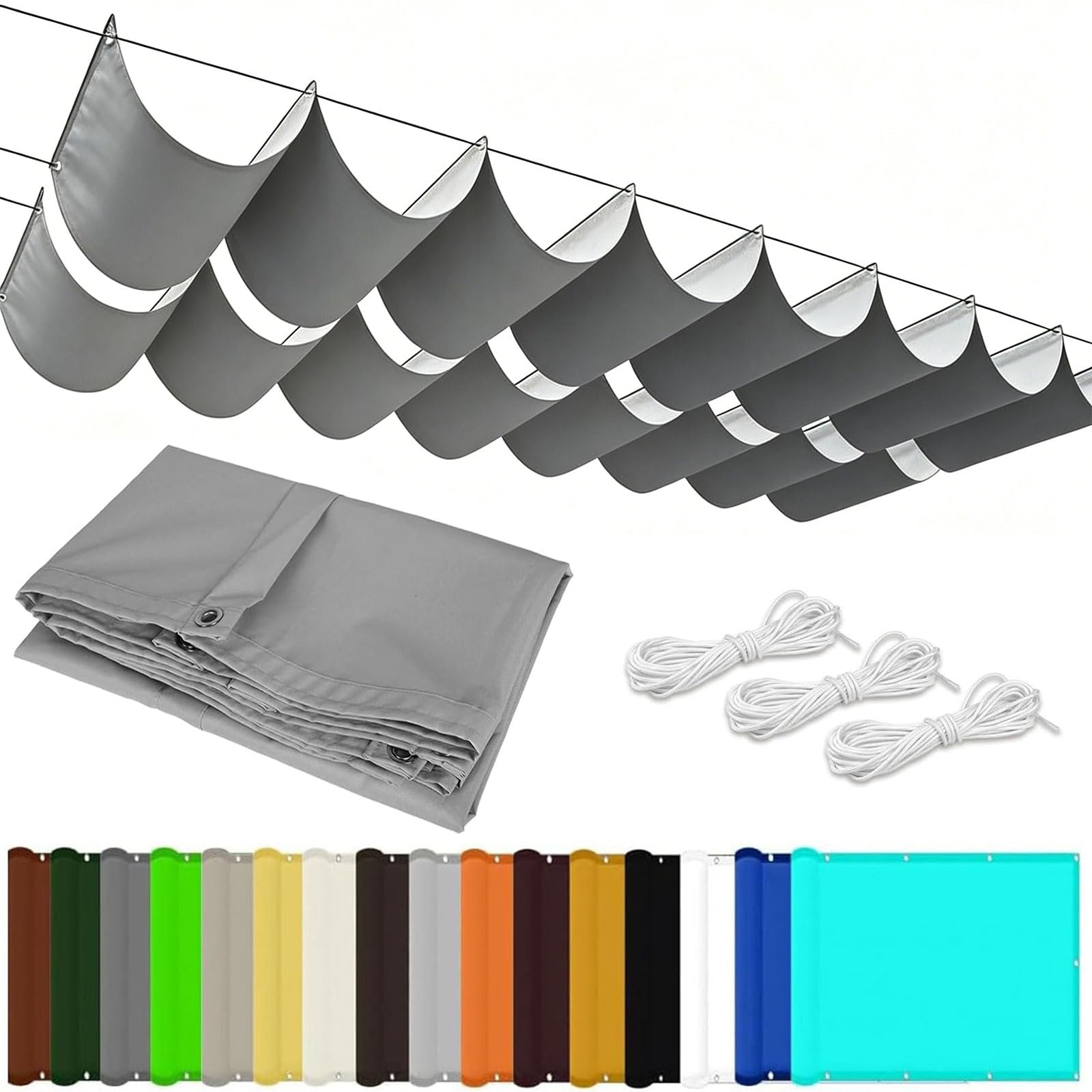 Voile ombrage rétractable vague pour sublimer votre terrasse de jardin