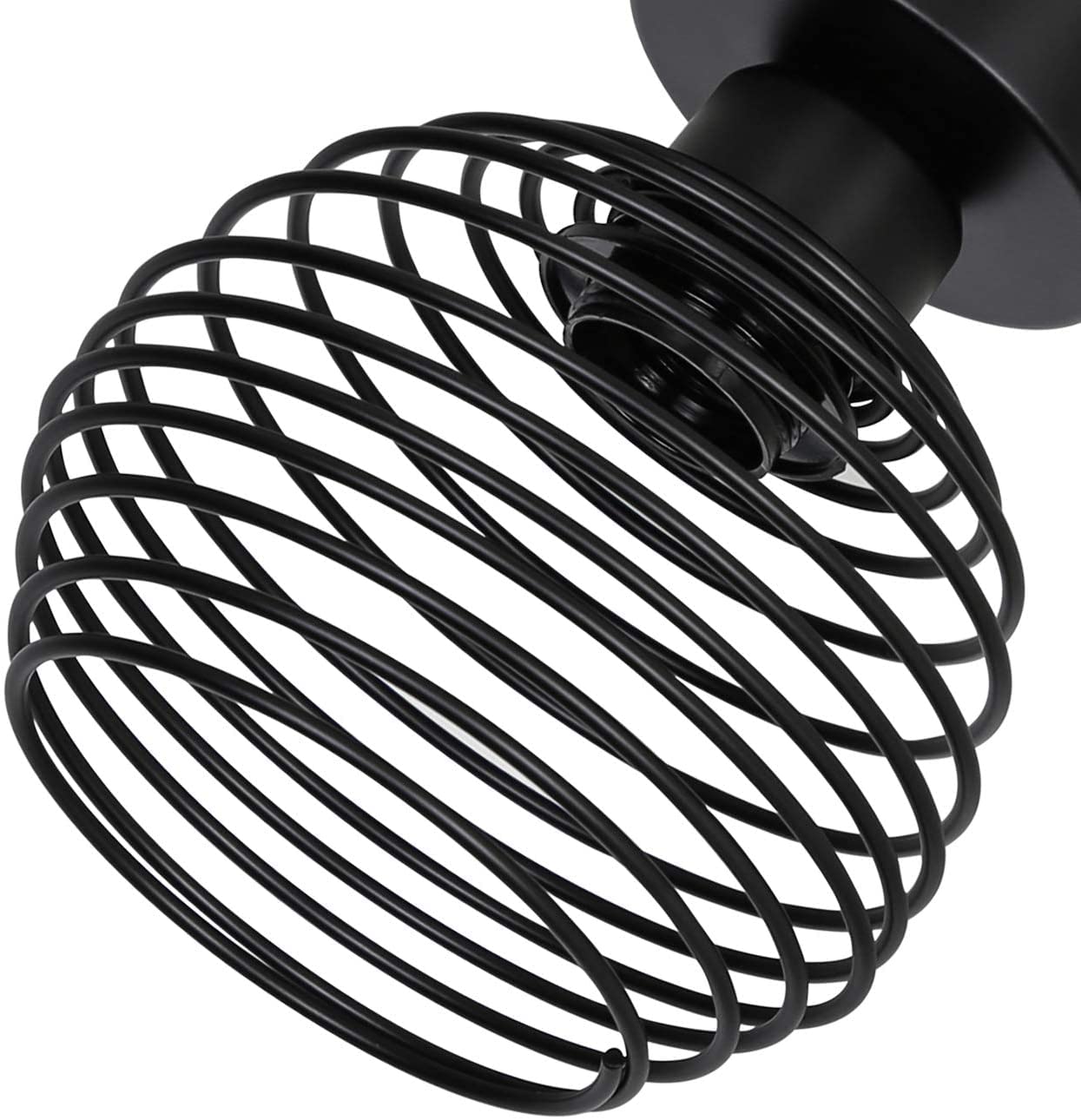 ZMH 3er Vintage Deckenleuchte Retro Schwarze Deckenlampe E27 Lampenfassung