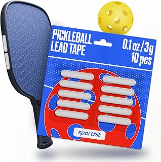 SPORTBIT Lead Tape for Pickleball Paddles with 3M Adhesive - 3g Weighted Bars Pickleball Lead Tape for Paddle - Maximize Power, Control, & Swing Speed - Premium Pickleball Edge Guard Tape