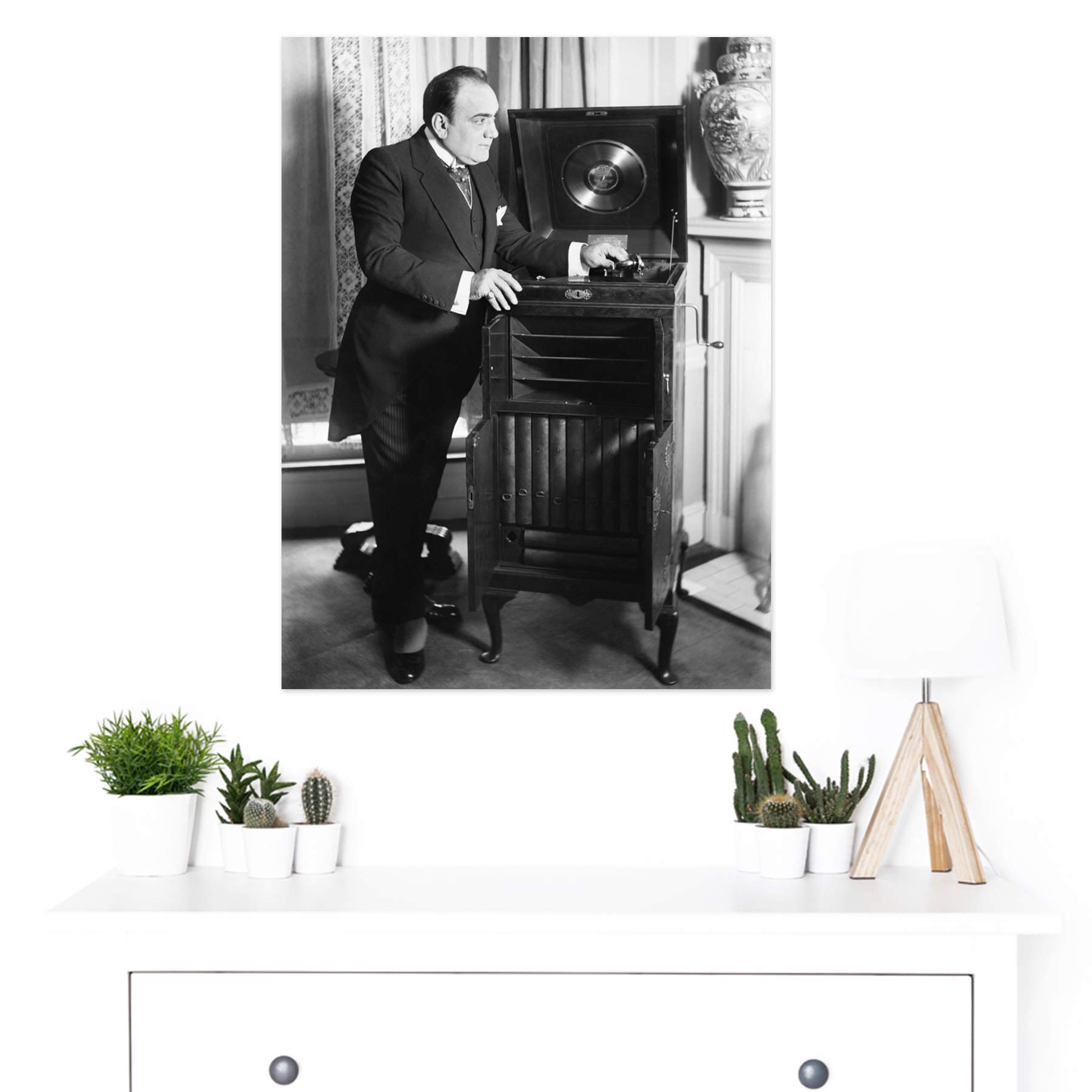 Amazon.de: Fine Art Prints Bain Opernsnger Enrico Caruso Grammophon  Ungerahmter groer Druck 46x61 cm