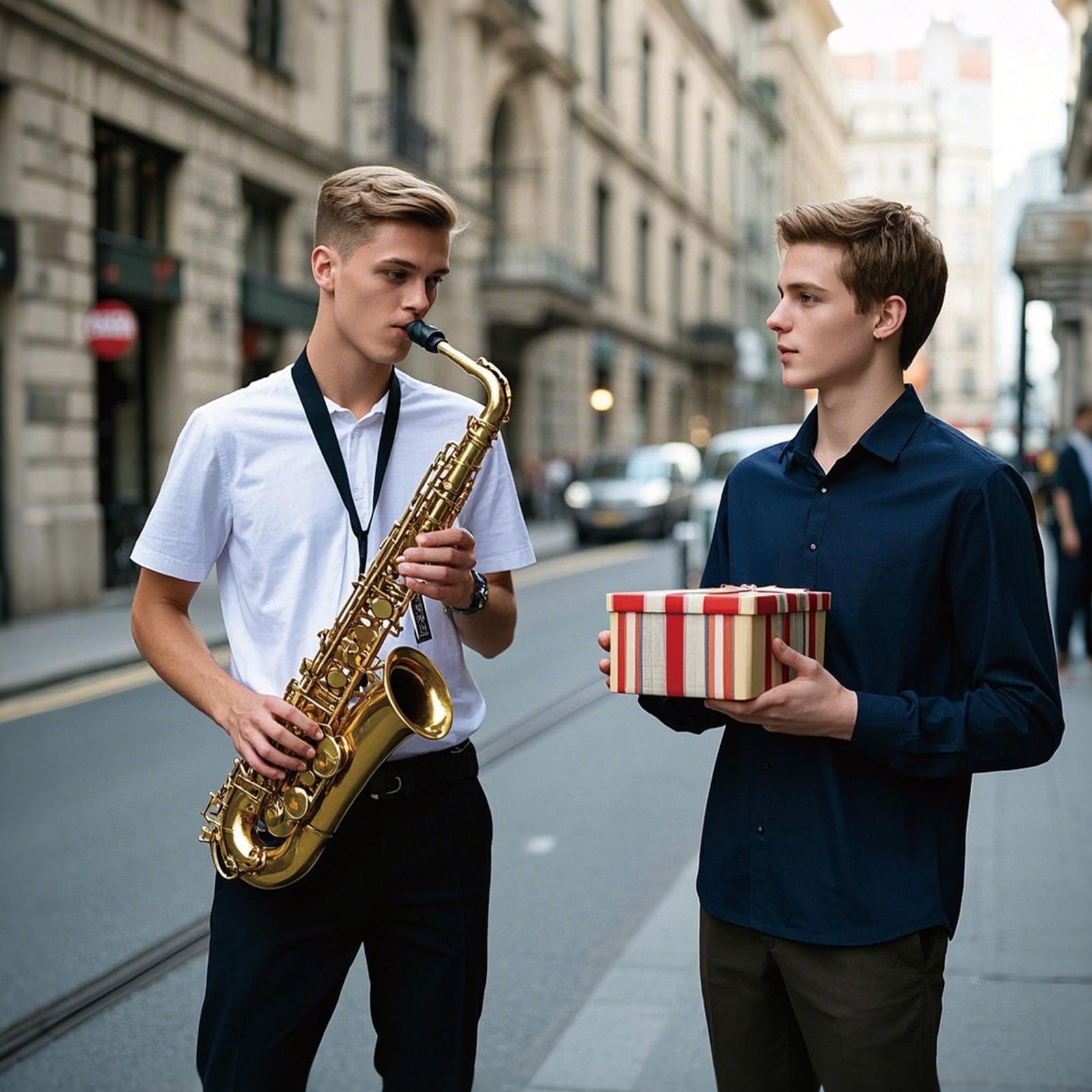 Saxophone Gifts for Men, 4pcs Gift Set for Saxophone Lovers, Music Present Gifts Set With Funny Novelty Socks