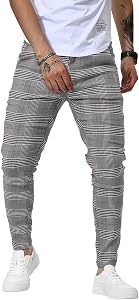 Mens Slim Fit Dress Pants Stretch Skinny Golf Pants Casual Fashion Chino Pants