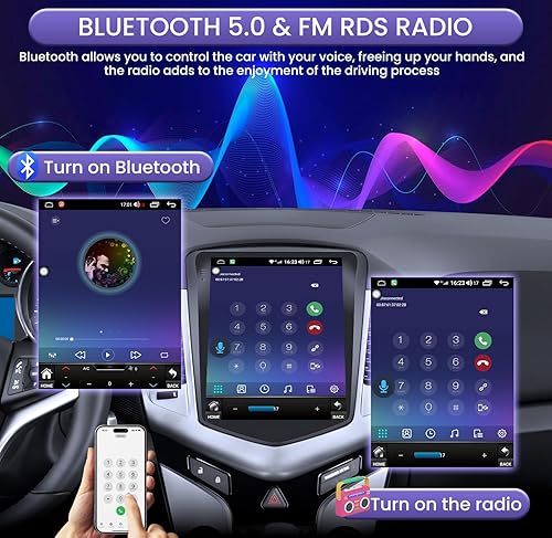 Miniatura 5 de Radio de coche para Chevy Cruze actualización 2009-2015 con inalámbrico Caplay Android Auto 5GWiFi Plug and Play Car Stereo 10.4 pulgadas OLED