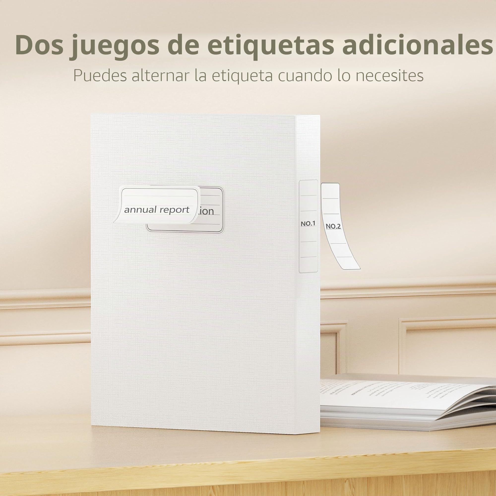 JiaWei Paquete de 3 unidades Caja archivo de con Tapa Magnética, Lomo de 40 mm, Hechos de Cartón Extra Fuerte de 1800 g/m², con Etiquetas Reemplazables para DIN A4 - Blanco