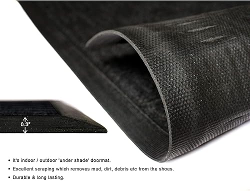 Miniatura 4 de Rugsmith Tapete de goma moldeada negro, 24 x 36 pulgadas