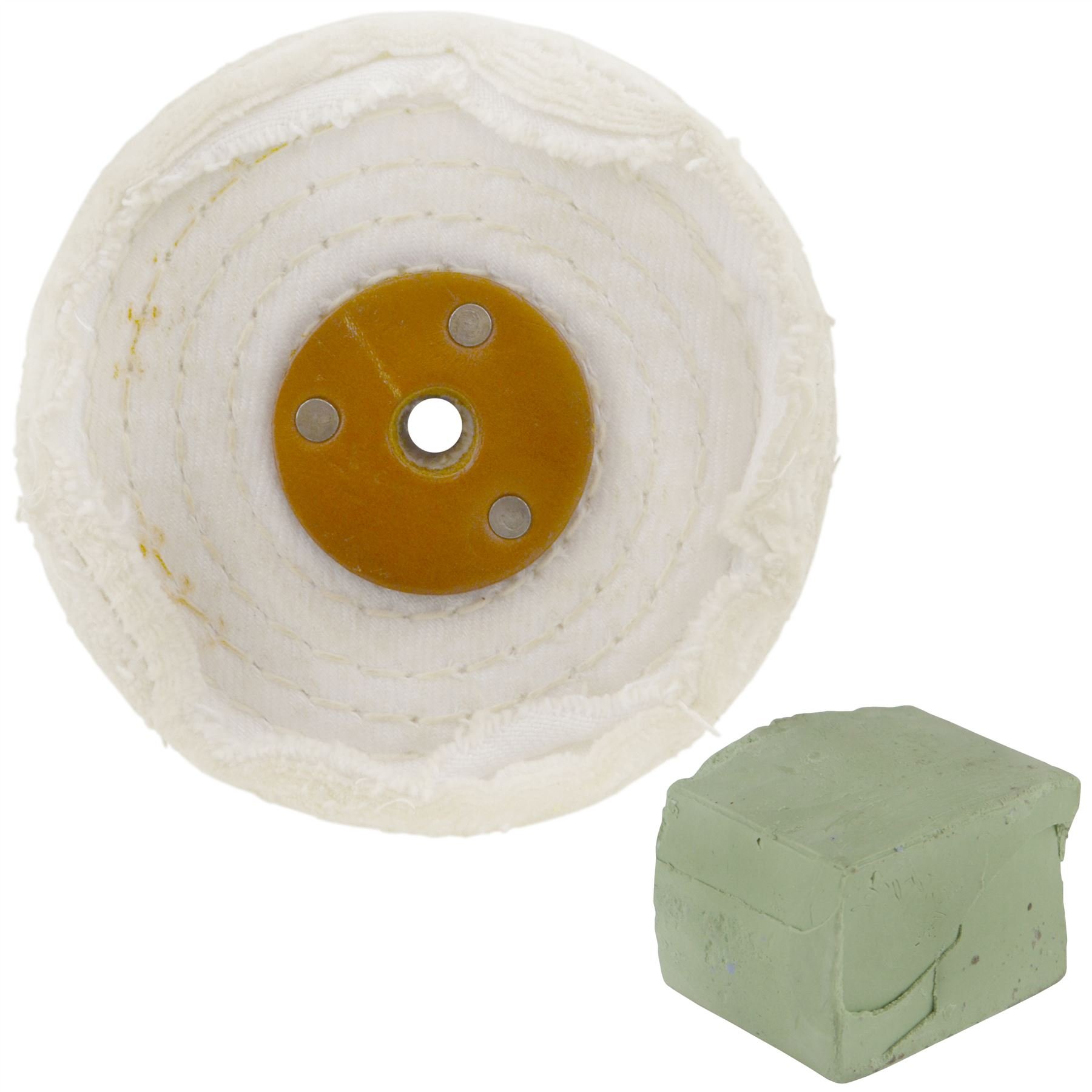 White Close Stitched Polishing Buffing Mop 4