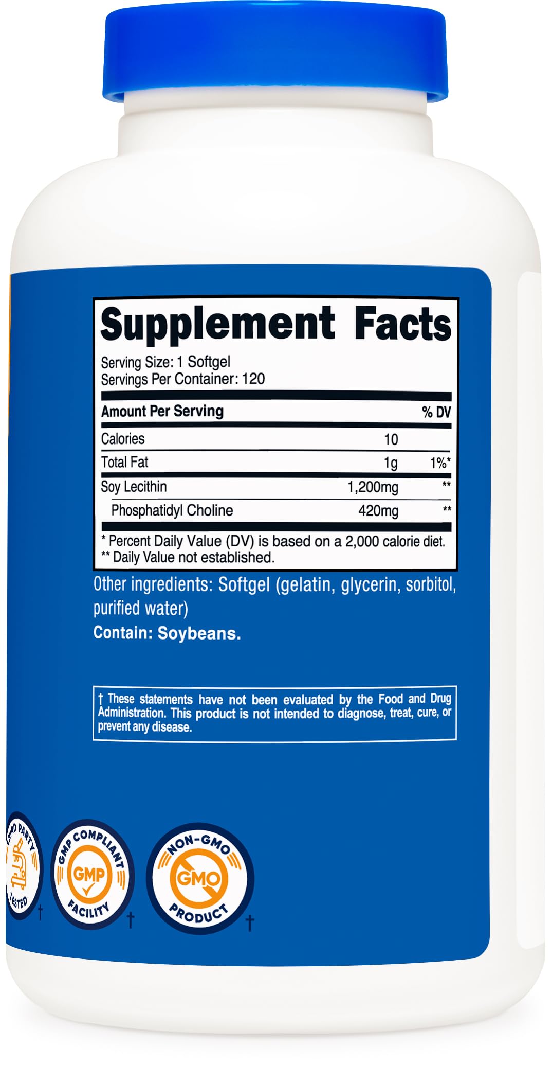 Nutricost Lecithin (1,200mg) 120 Softgels, Soy Lecithin Supplement — Amazon image 5