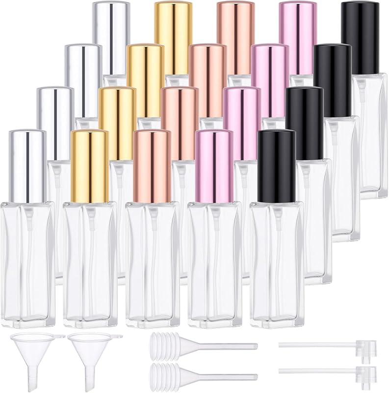 Segbeauty Frascos de Vidro Recarregáveis com Spray para Perfume, 10 mL, Pacote com 20
