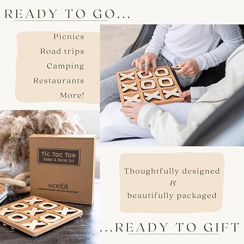 Miniatura 6 de Juego de Tic Tac Toe, juegos de mesa para juegos clásicos de dos personas, decoración de mesa de centro de Tic Tac Toe, juego de Tic Tac Toe de