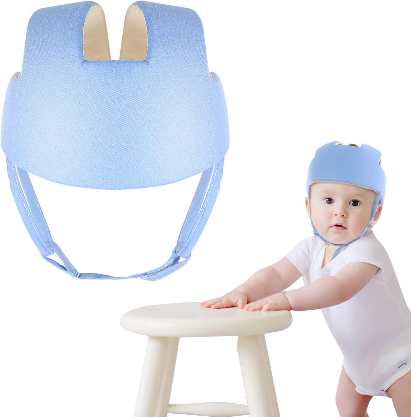 Baby Toddler Safety Adjustable Helmet Cap Infant Protective Harnesses Helmet Blue/Pink