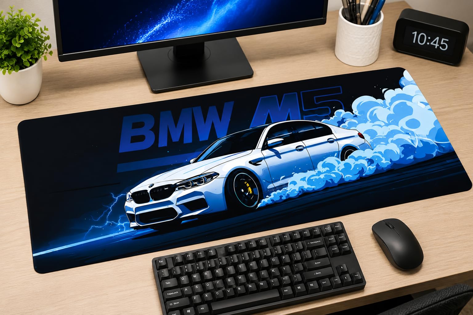 TPW Sports Car Gaming Mouse Pad XXL | 23 x 11 Inch (3mm Thick) Extended Desk Mat | Anti-Slip Base | Smooth Cloth Surface | Water Resistant Mat for Laptop | Office & Gaming Mouse Pad-image-49