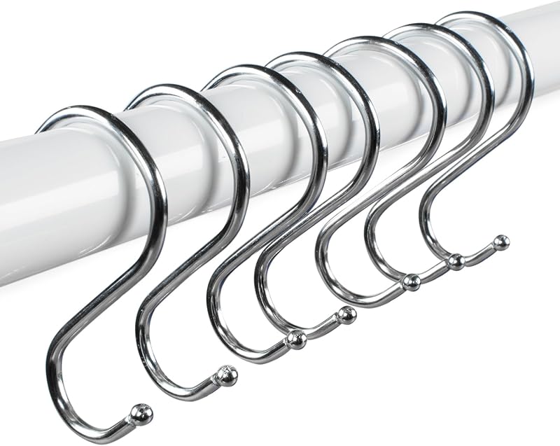 Hooks 3" Heavy-Duty Stainless Steel Kitchen Hooks for Hanging Pans Pots Bags Towels Clothing (12 Pack)