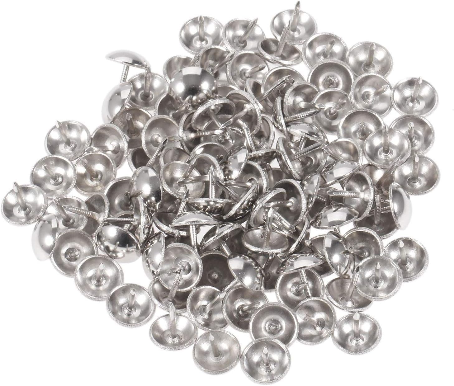 Upholstery Tacks， 100Pcs Antique Silver Decorative Upholstery Tack Nail Jewelry Box Sofa Decorative Tack Stud Doornail Hardware 11 * 11m