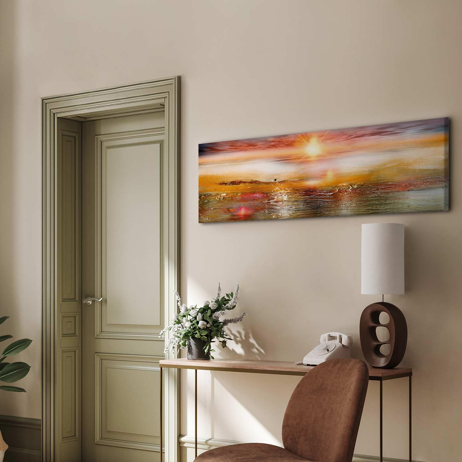 B&D XXL - Quadro 120x40 cm 1 Pezzo - Stampa su Tela Strutturata XXL Grande - Quadri Moderni Soggiorno Grandi - Stampe da Parete Murale Arte Moderno