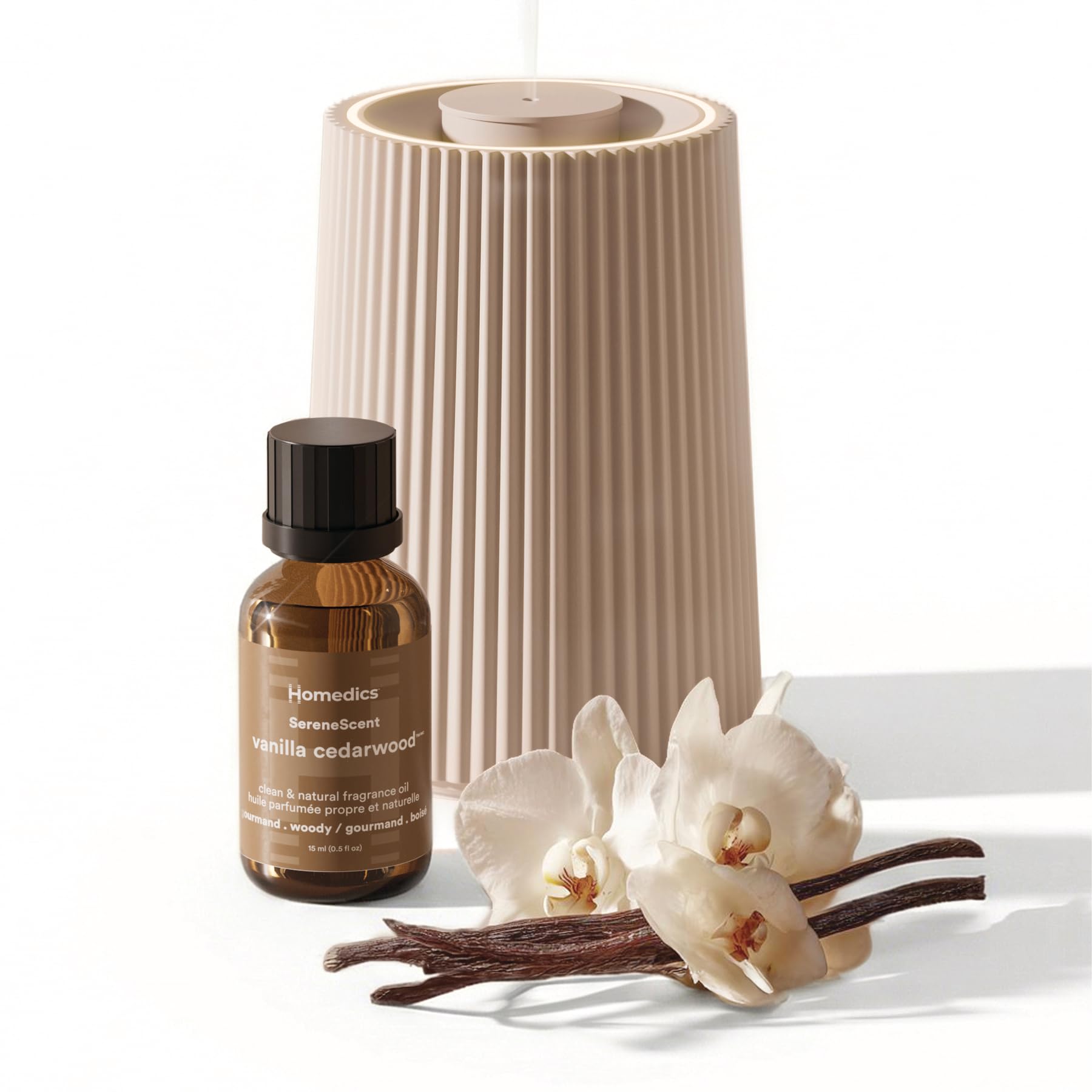 Photo 1 of Homedics Waterless Essential Oil Diffuser with 15ml Vanilla Cedarwood Oil