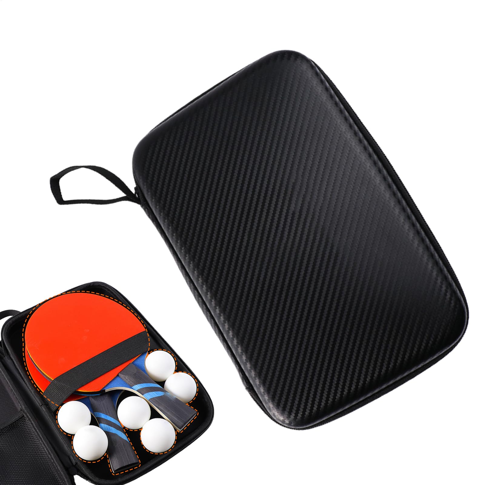 Funda de tenis de mesa con cremallera resistente para proteger palas y pelotas 8