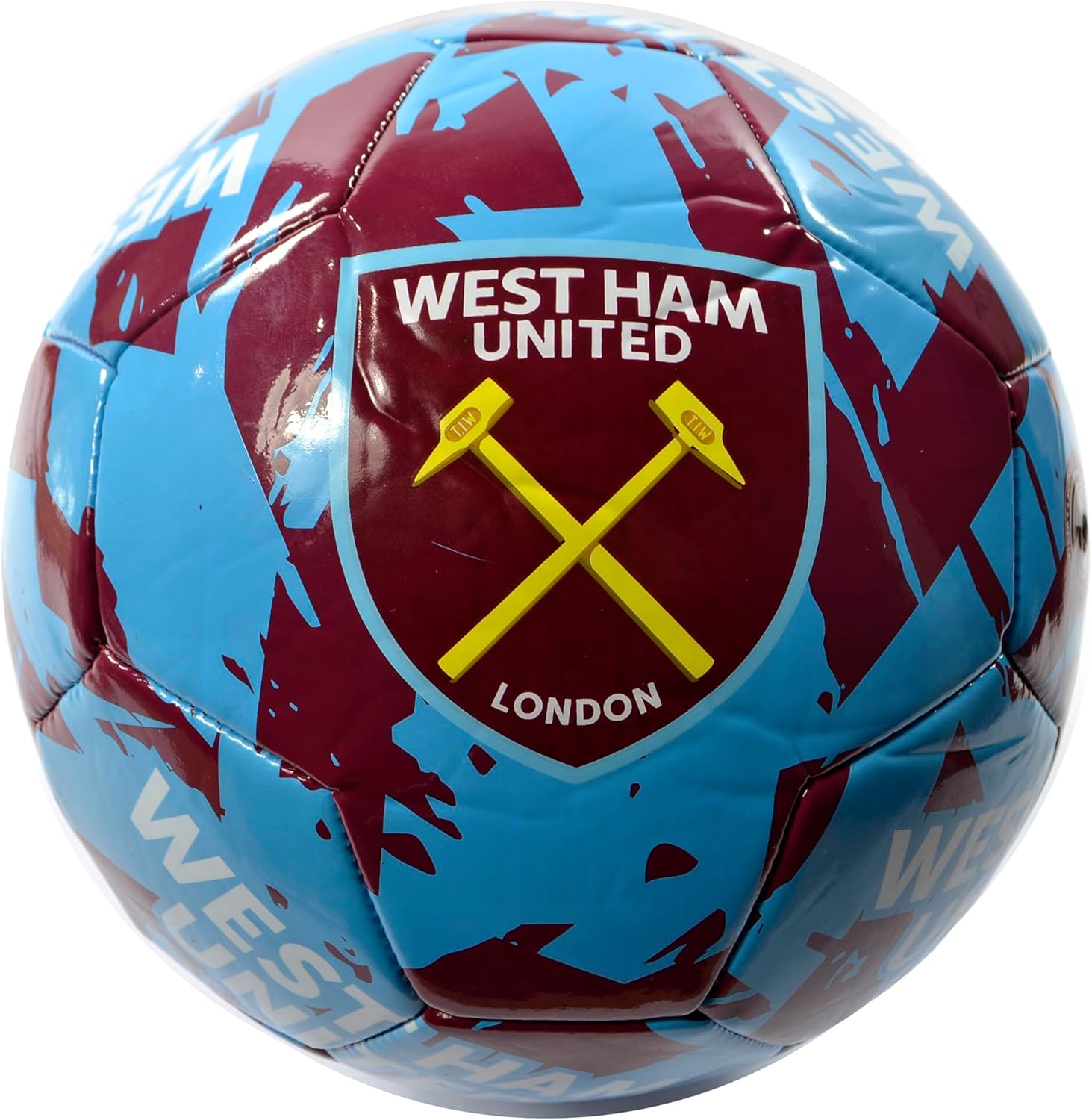 Hy-Pro Officially Licensed West Ham F.C. Football – Size 5, Graffiti Design, West Ham Merchandise, Hammers, Training, Match, Collectible for Kids and Adults