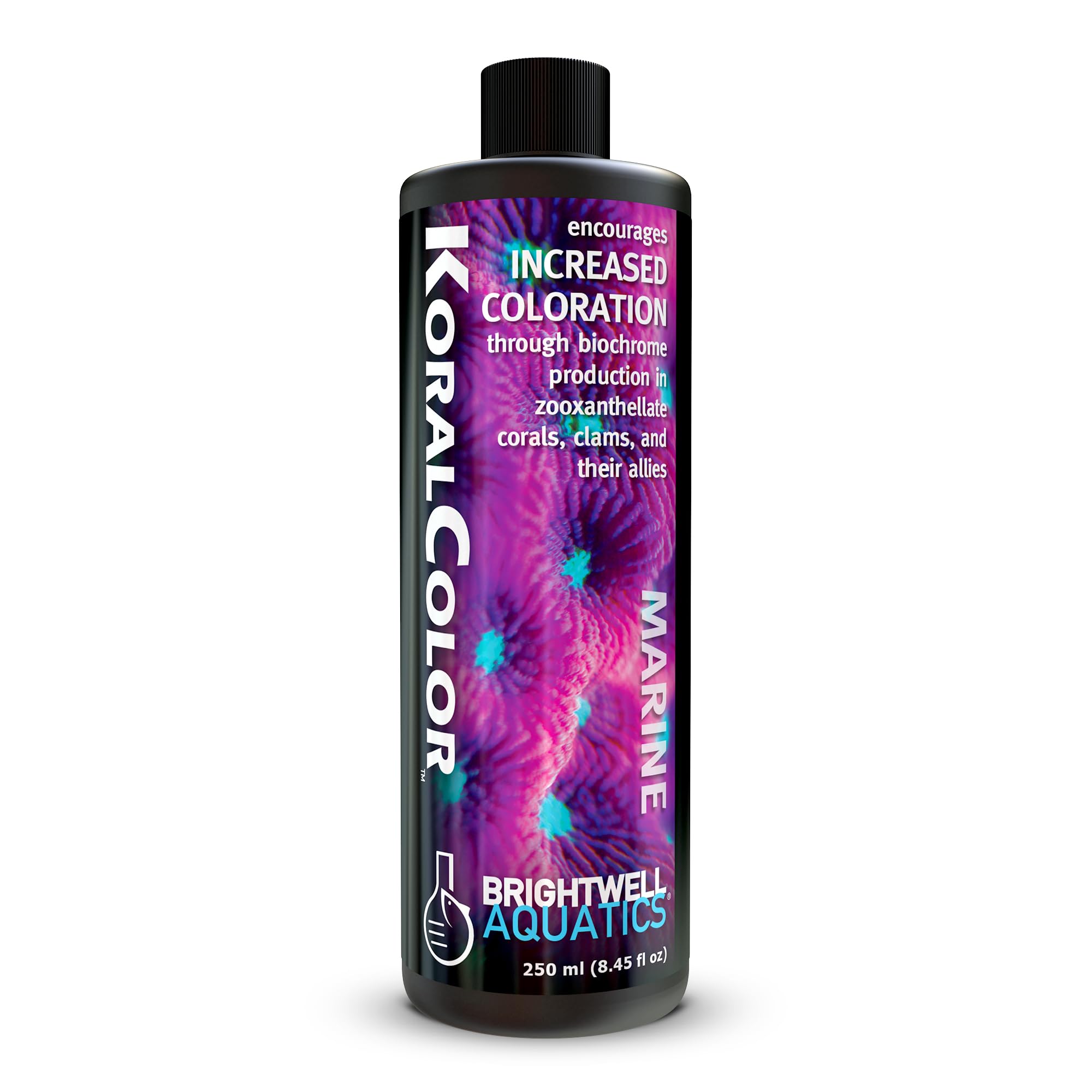 Brightwell Aquatics KoralColor – Coral Pigment Enhancer for Vibrant Reef Colors – Supports Zooxanthellae Biochrome Formation – Professional-Grade