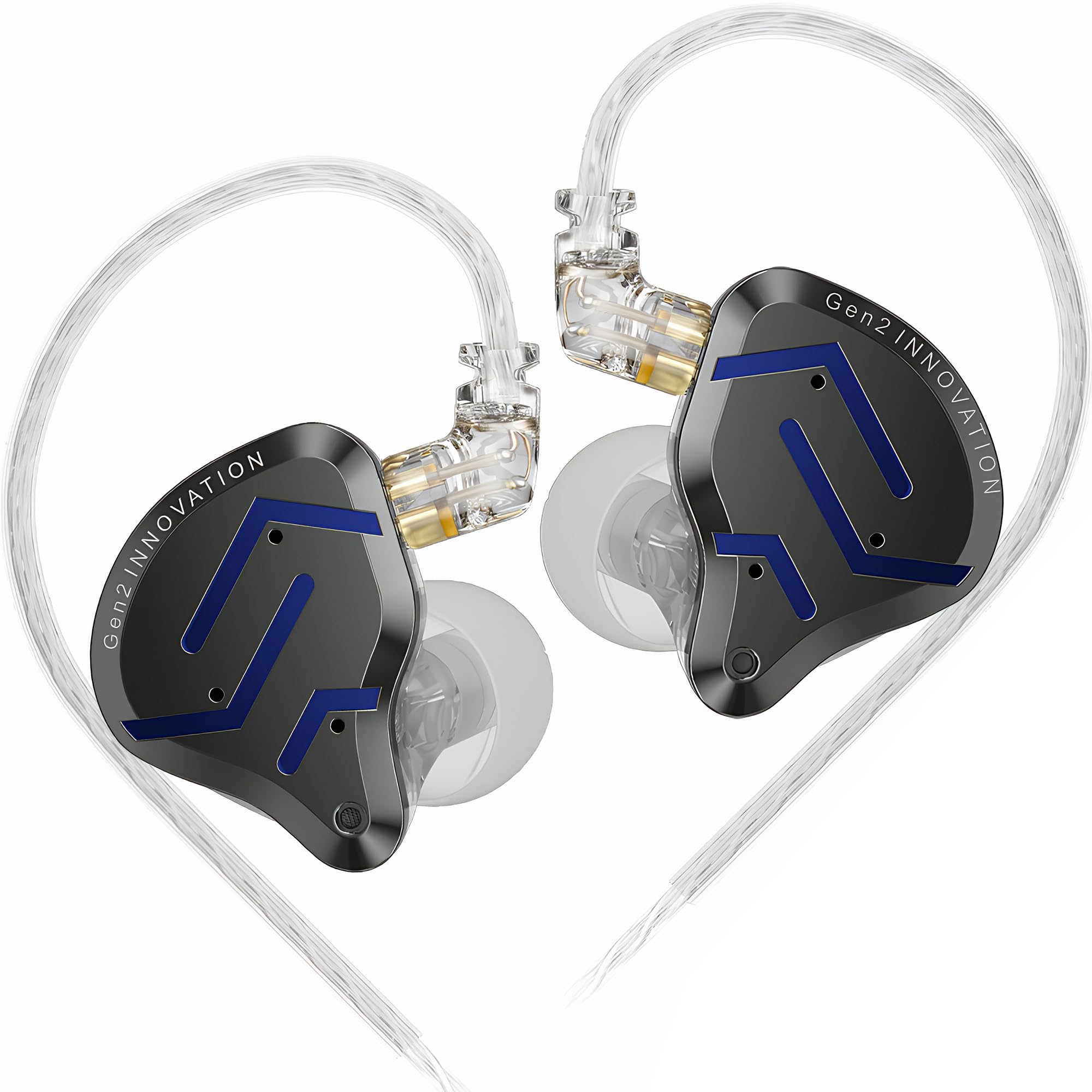 KZ ZSN Pro - Cuffie con monitor in-ear da 2 pollici, auricolari in metallo, tecnologia ibrida 1BA+1DD, bassi Hi-Fi, suono chiaro, IEM, cancellazione del rumore, cuffie cablate per musicisti, cantanti