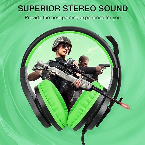Miniatura 6 de BlueFire - Audífonos de diadema para juegos de PS4 35 mm con micrófono y luz LED compatible con Playstation 4 Xbox One PC Verde