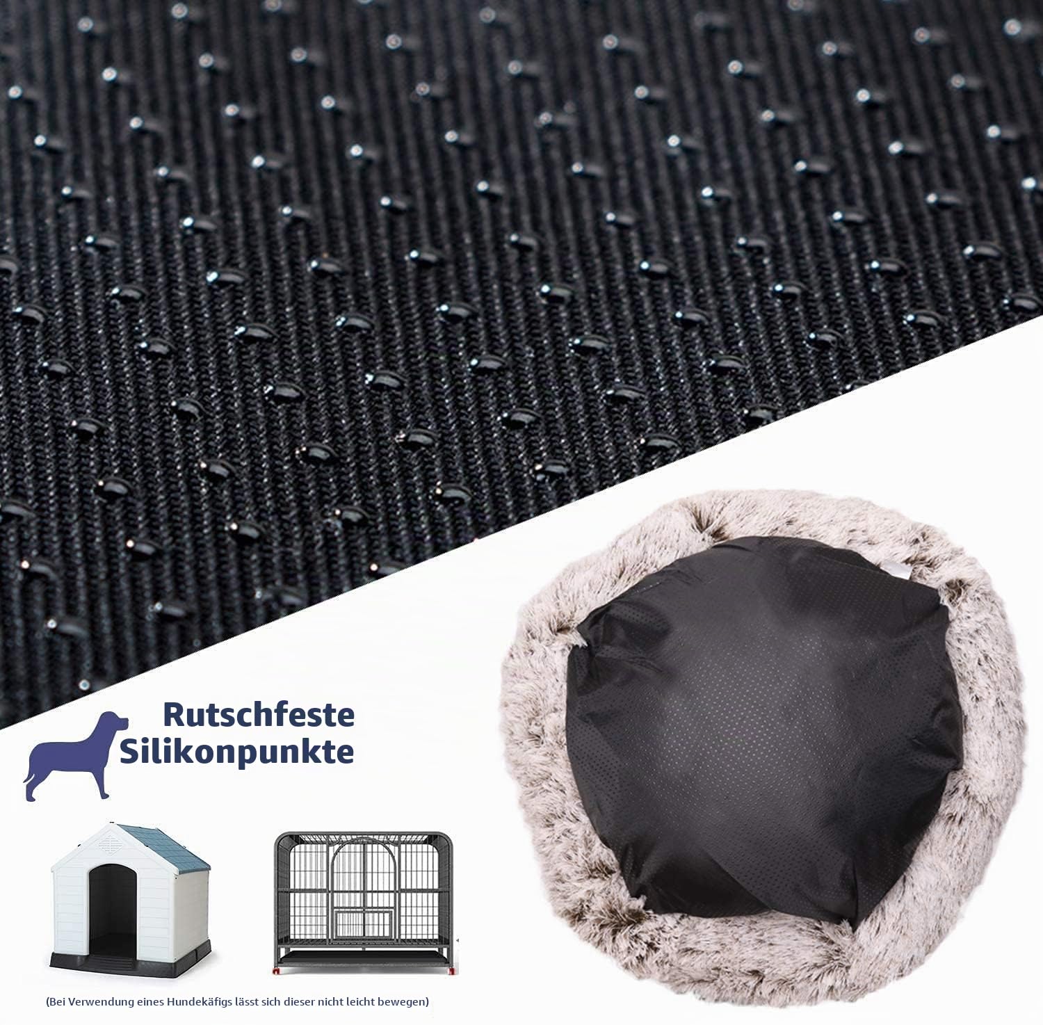 Haoye Hundebett Grosse Hunde, Flauschige Hundekissen, Premium Orthopädisches Haustierbett, kuschelige flocke Hundesofa, Hundekörbchen waschbar für mittel und große Hunde