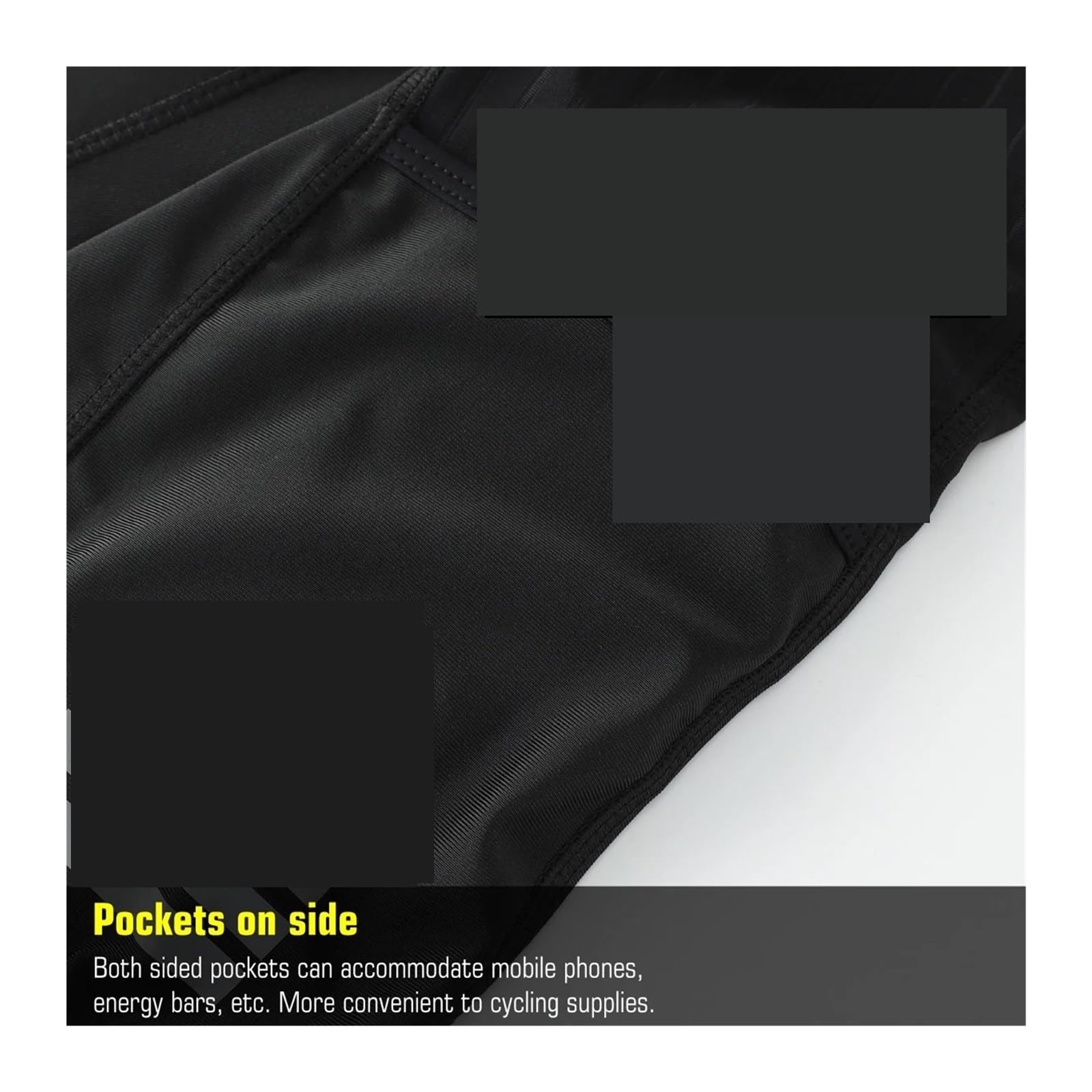 Pantaloncini da Ciclismo con Imbottitura in Gel, Traspiranti Uomo Tasche Posteriori