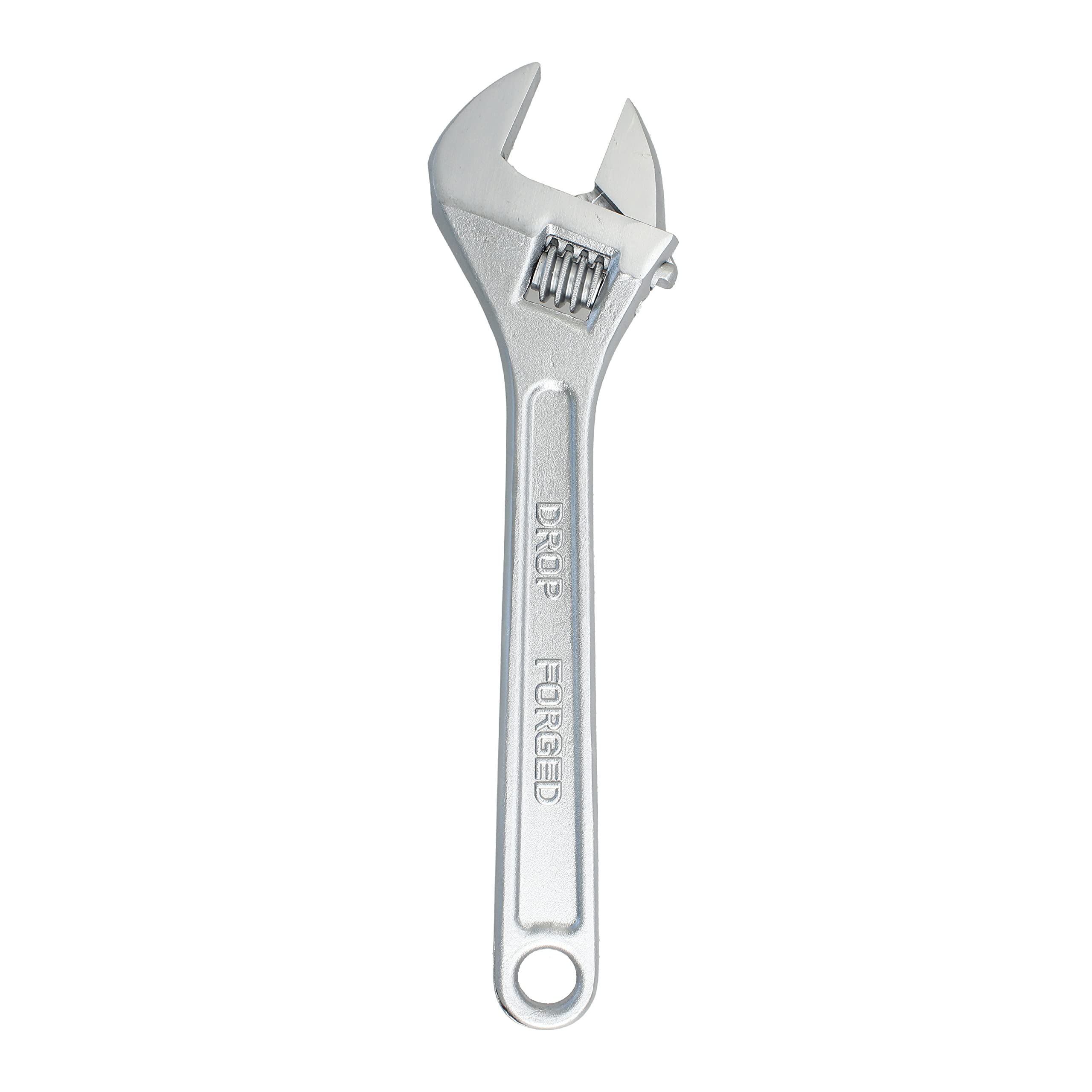Ferrestock FSKLLA018 llave inglesa de 18", fabricada en acero al carbono con acabado satinado, mordaza milimetrada, 450mm