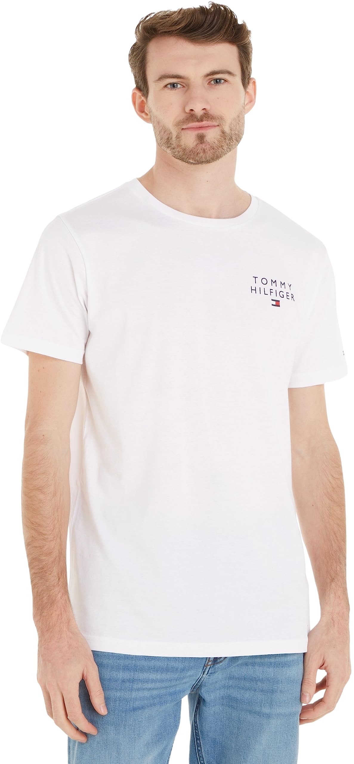 Tommy Hilfiger Hombre Camiseta Manga Corta Cuello Redondo