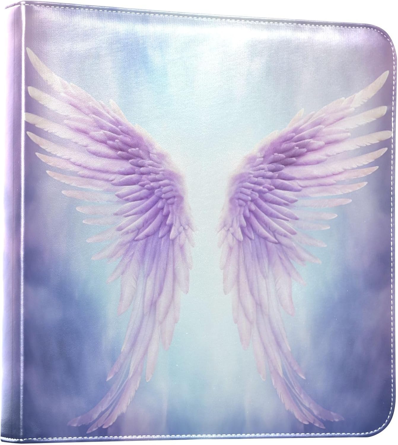 Purple Blue Angel Wings Photo Album Self Adhesive Scrapbook Album for 2x3 4x6 5x7 6x8 Pictures,DIY PU Leather Photo Album Book for Wedding Kids Family 202b4380