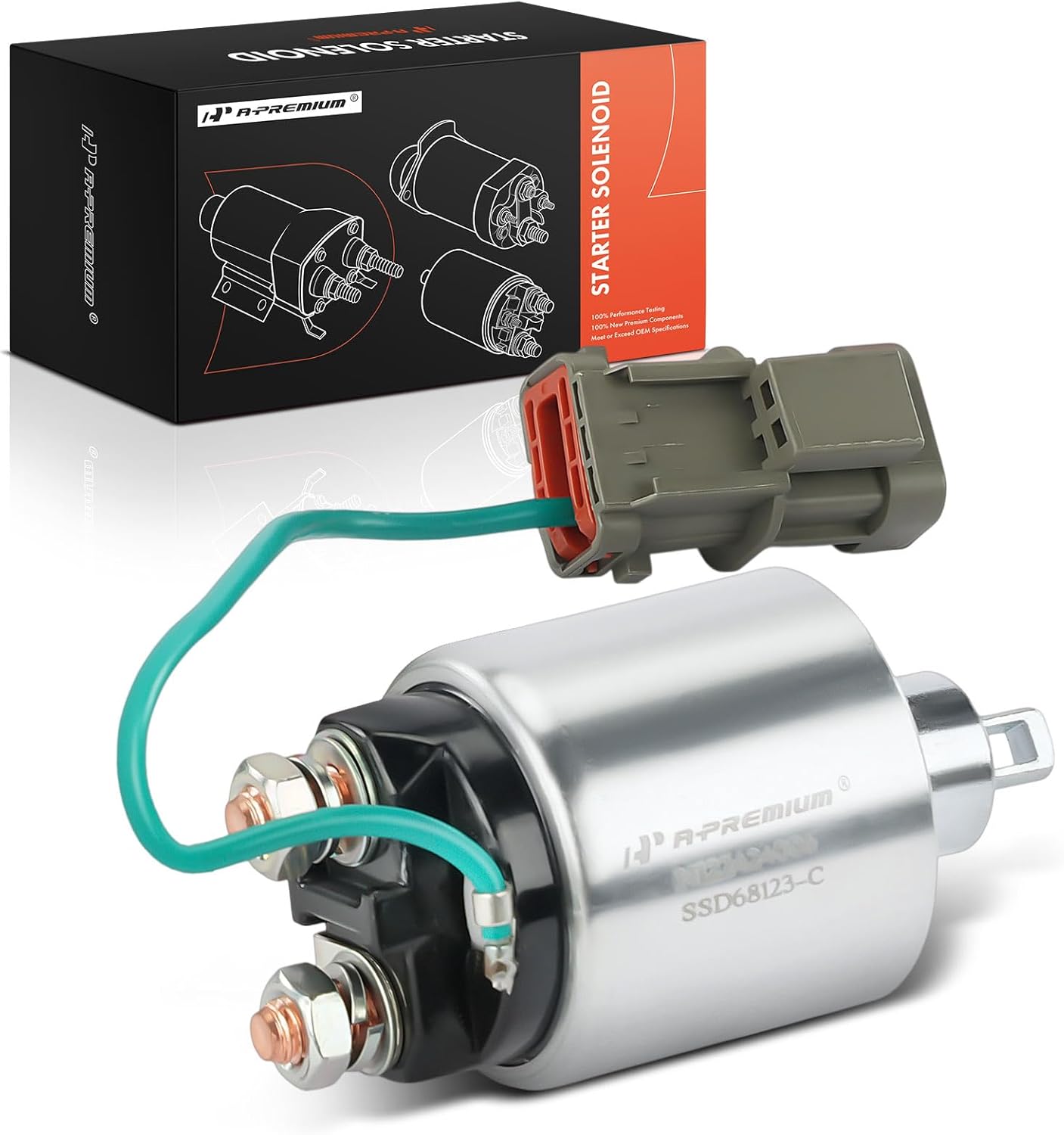 A-Premium Starter Solenoid Compatible with Nissan, Infiniti - Sentra 1991-1994/1996-2001, 200SX 1996-1998, D21 1989-1994, NX 1991-1993, Pickup 1995-1996, Van 1987-1988, G20 2000-2002 - 12V