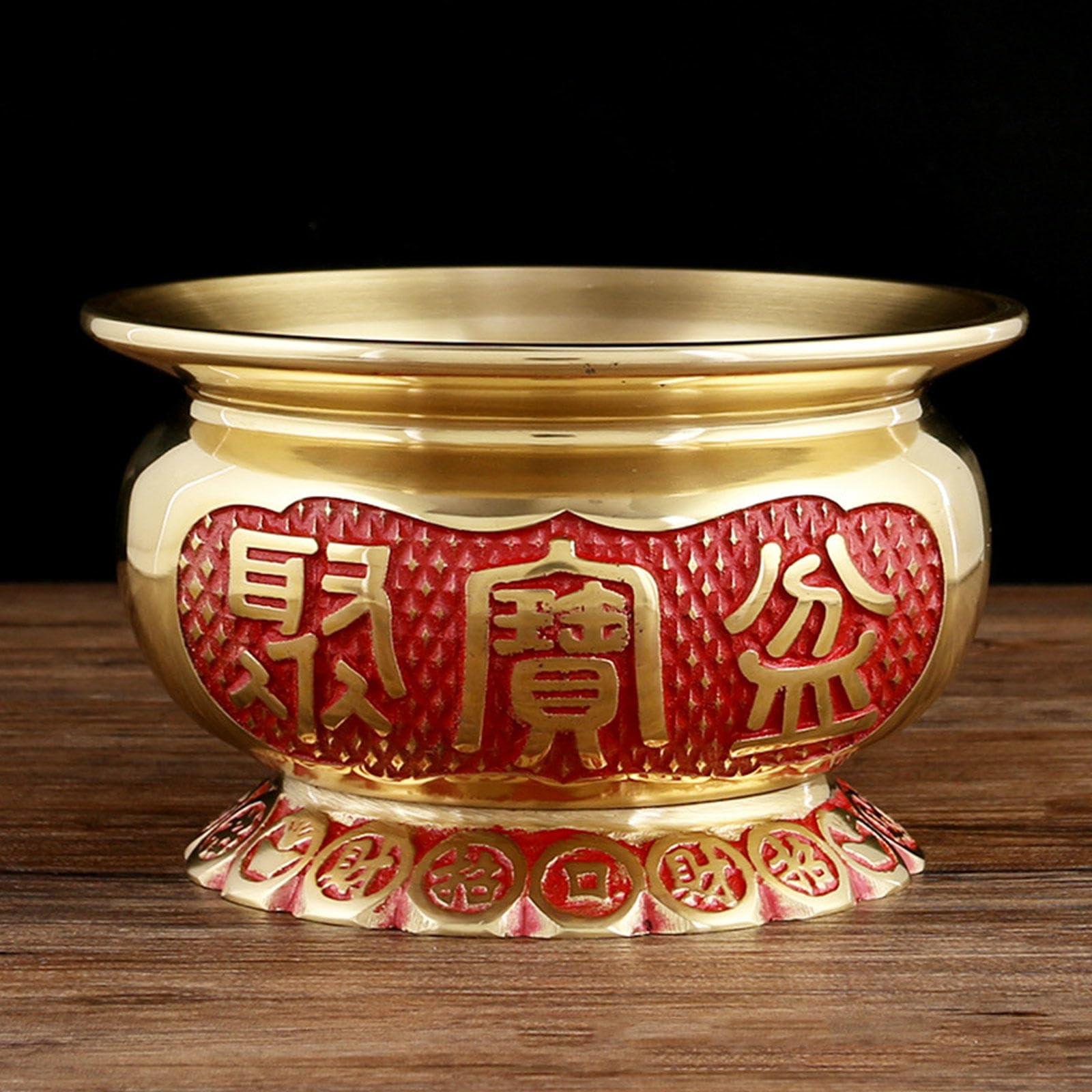 Chińska miska skarbowa Feng Shui, statuetka bogactwa, miska na pieniądze, tybetańskie miski buddyjskie, dekoracja domu i biura, A-20 x 17 x 11, A 15 x 12 x 9 cm