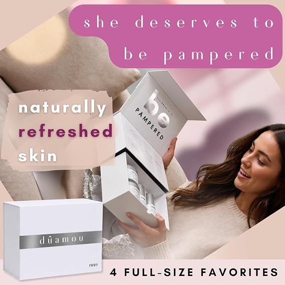 IV01 Gift Set For Women - Luxury Rejuvenating Pampering Self-care Skincare Set | Premium Gift Box with 4 Full-Size Products, Perfect Gifts for Women