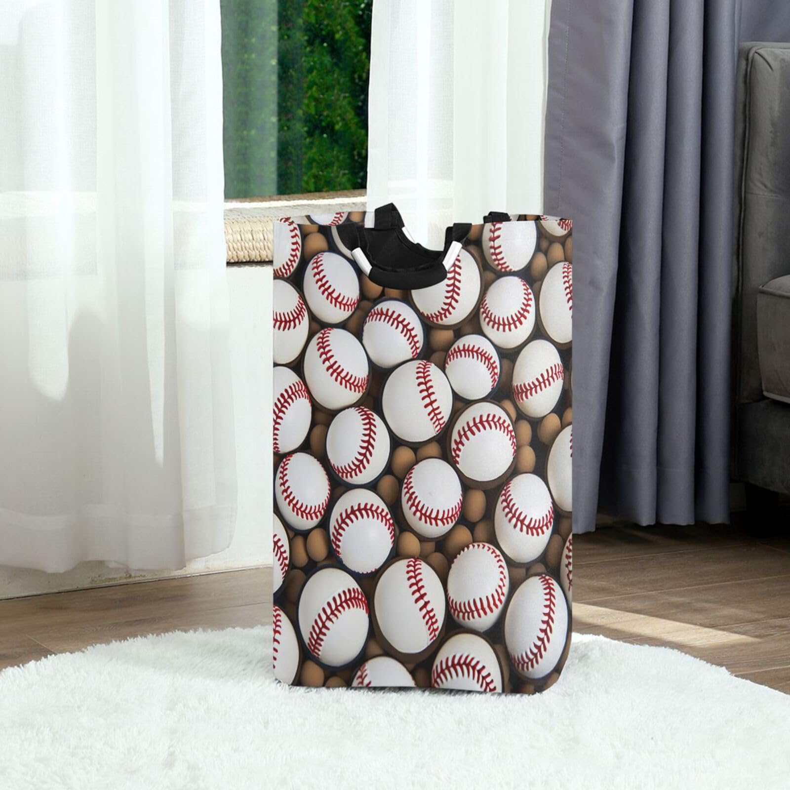 Jihqo Laundry Hamper Basket St Patrick's Clover Pattern Collapsible Nursery Storage Bin Waterproof Clothing Baskets for Home Bedroom Bathroom Washing Room