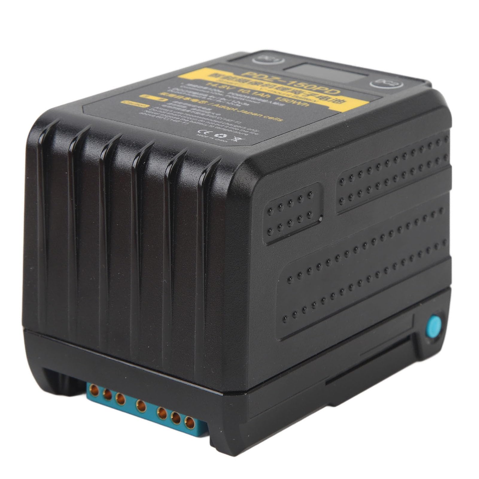 Batería de Montaje en V para Cámara, 150Wh, Alta Potencia, 120W, 14,8 V, Batería de Iones de Litio con Bloqueo de 60W PD, Rápida para Puertos de Videocámara, Luces de Cámara