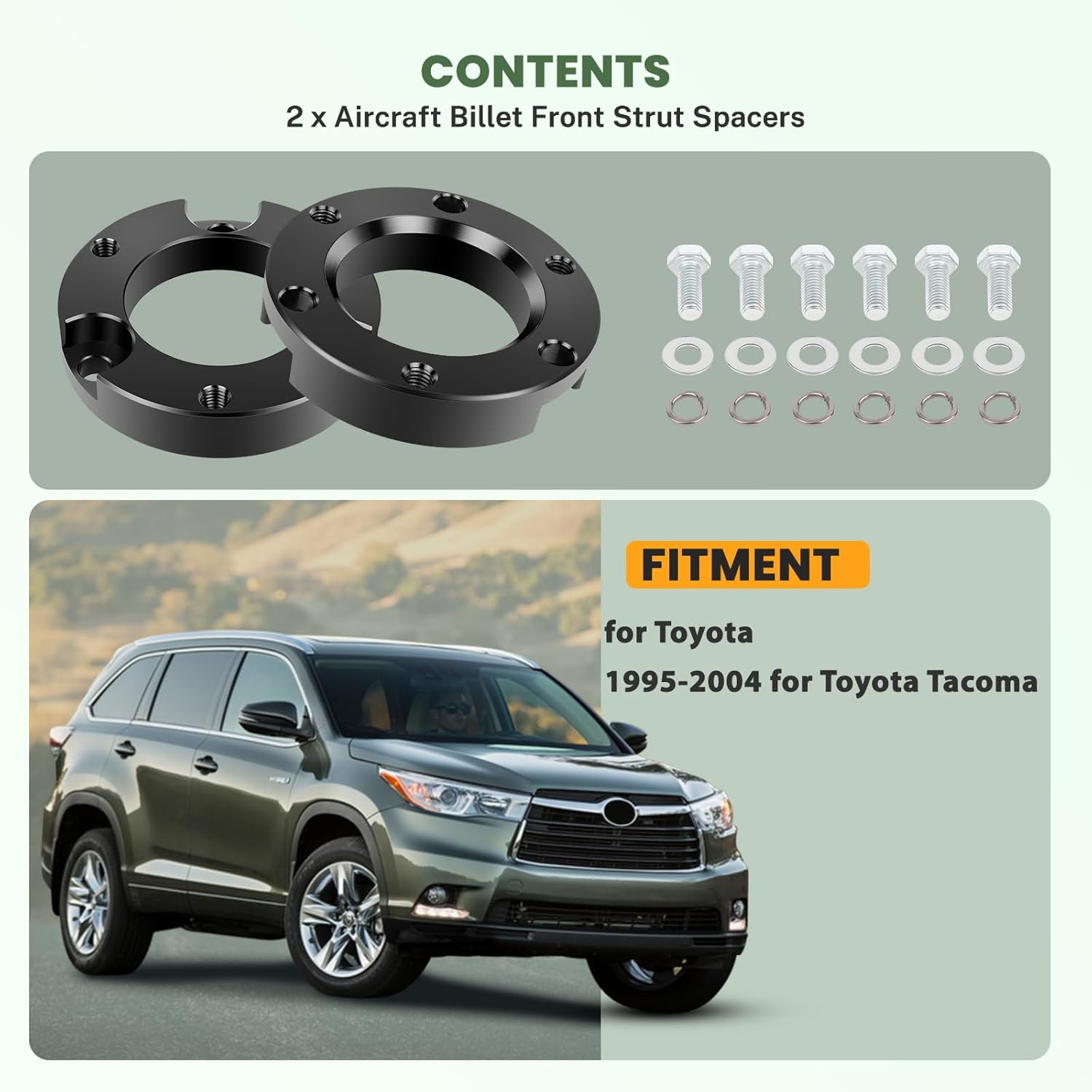 SCITOO 3" Front / 2" Rear Leveling lift kits Compatible for Toyota Tacoma 1995-2004
