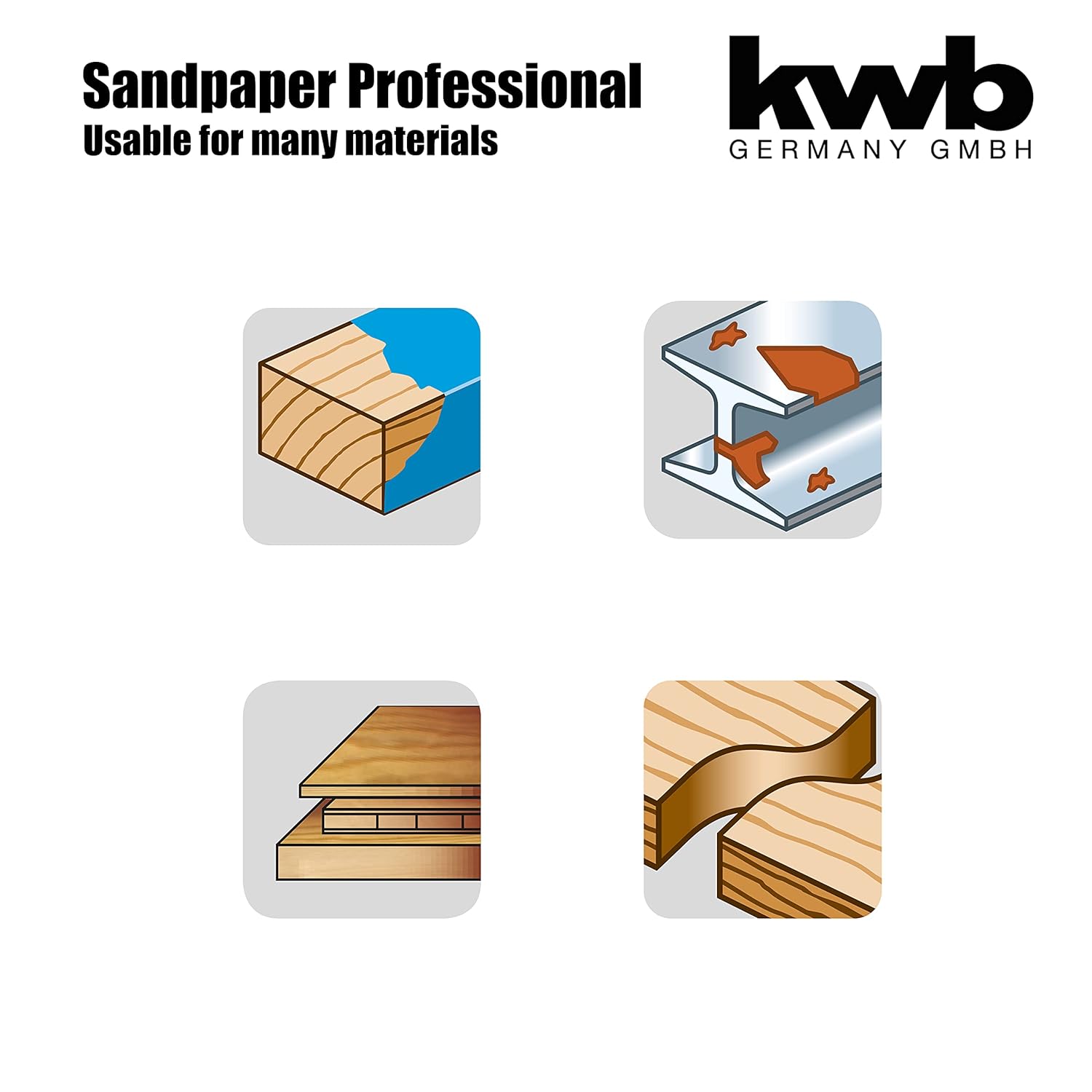KWB 49815040 93 mm Orbital Sanding Sheets (Pack of 10)